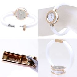 BVLGARI B.zero1 S size 12P diamond BZ23WSGCC 12 BZP23SGC White ceramic xK18PG Pink gold Ladies 39540 Watch