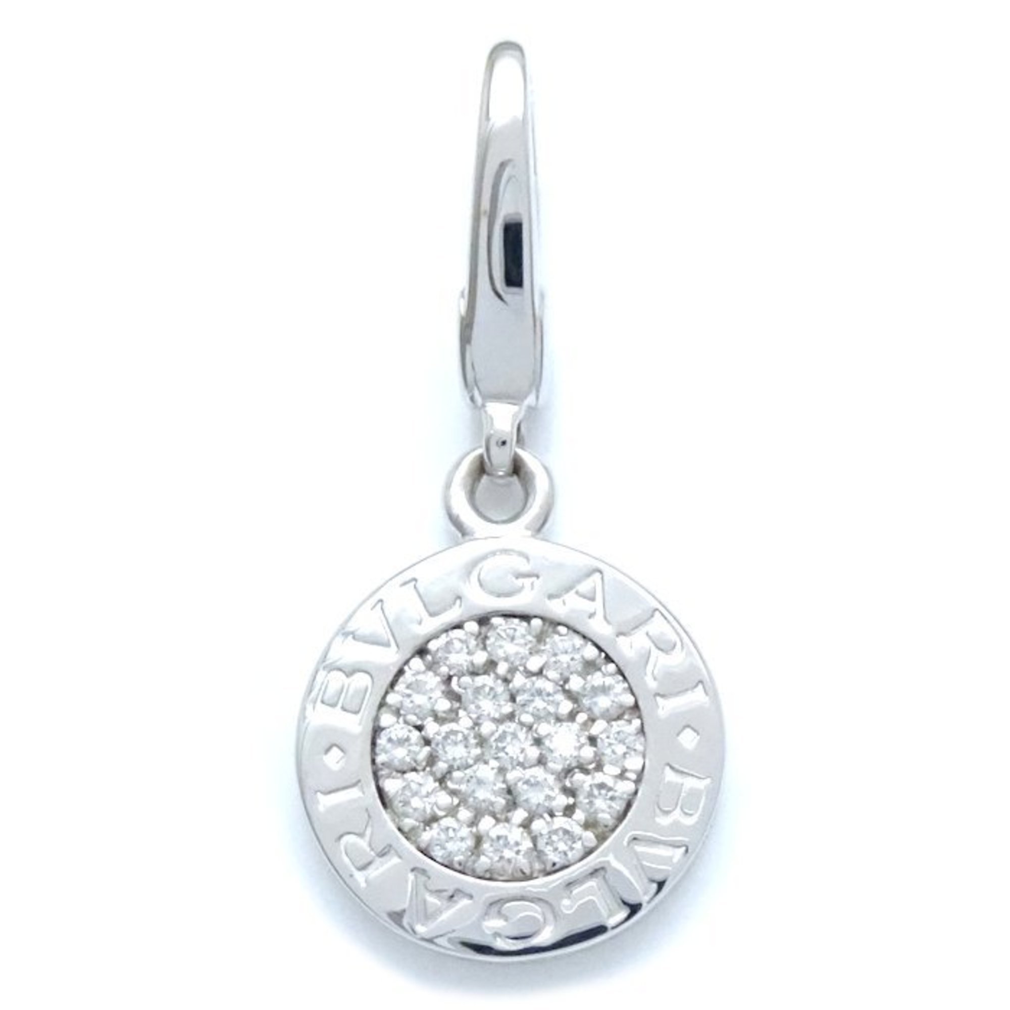 BVLGARI Charm Diamond Pendant Top K18WG White Gold 292223