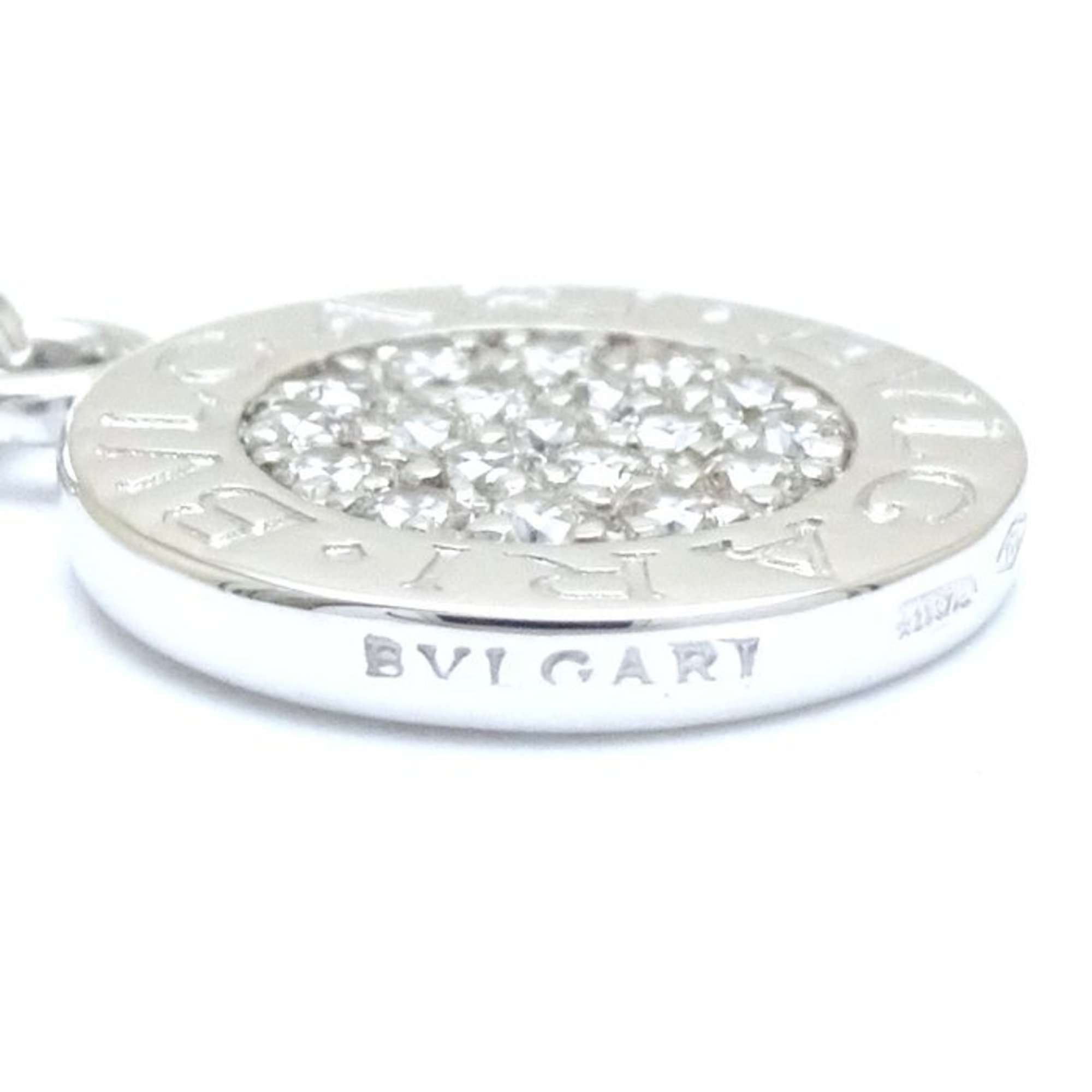 BVLGARI Charm Diamond Pendant Top K18WG White Gold 292223