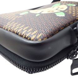 LOUIS VUITTON Louis Vuitton Double Phone Pouch NIGO Collaboration Turtle Print N40377 Pochette Damier Giant Ebene 180640