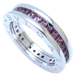 BVLGARI B.zero1 Ring, Rhodolite Garnet, 1 Band, XS #53, B.zero1, K18WG, White Gold, 292195