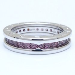 BVLGARI B.zero1 Ring, Rhodolite Garnet, 1 Band, XS #53, B.zero1, K18WG, White Gold, 292195