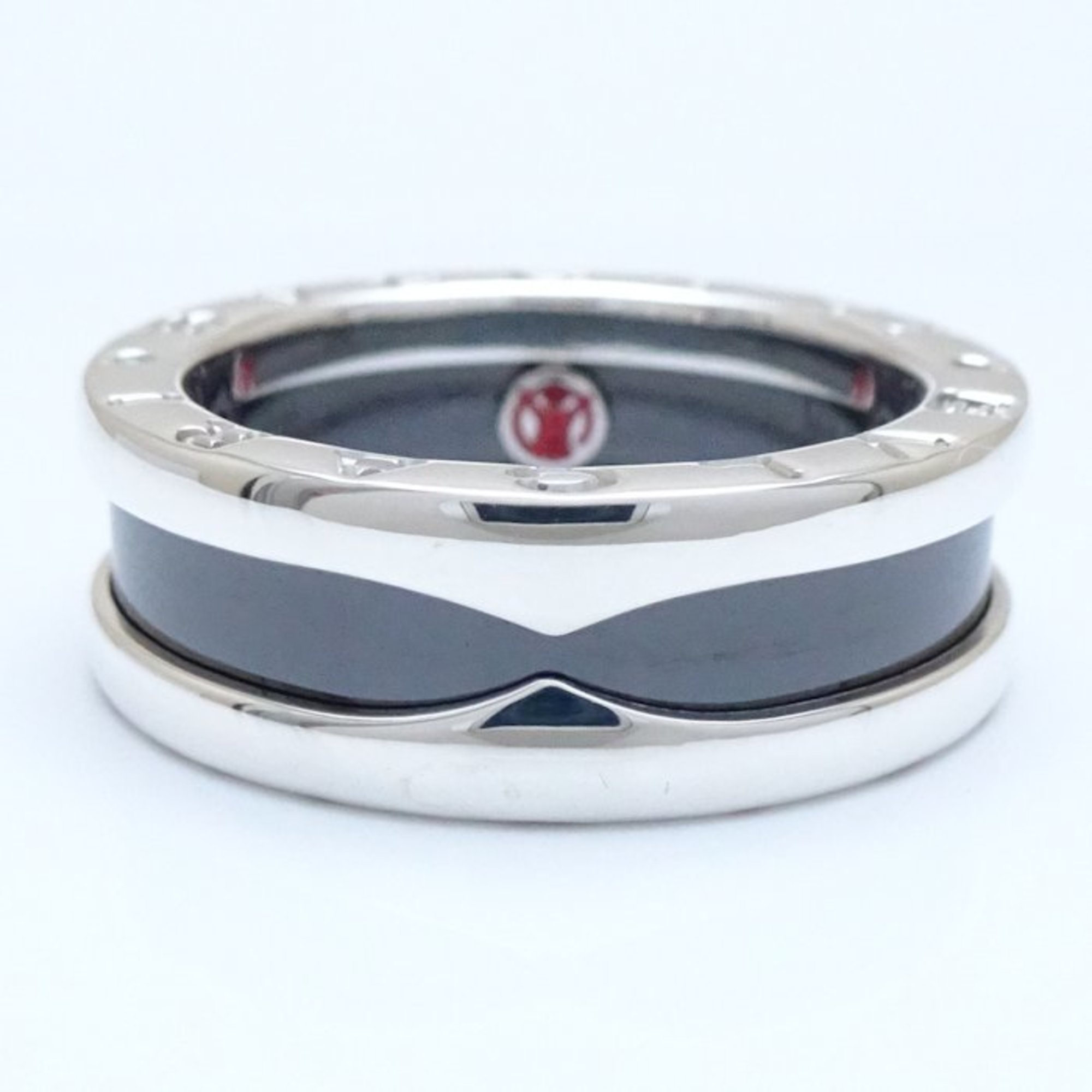 BVLGARI Save the Children B.zero1 Ring 1 Band XS #50 Silver 925 x Black Ceramic 292192