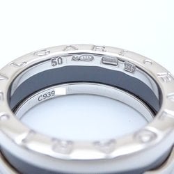 BVLGARI Save the Children B.zero1 Ring 1 Band XS #50 Silver 925 x Black Ceramic 292192