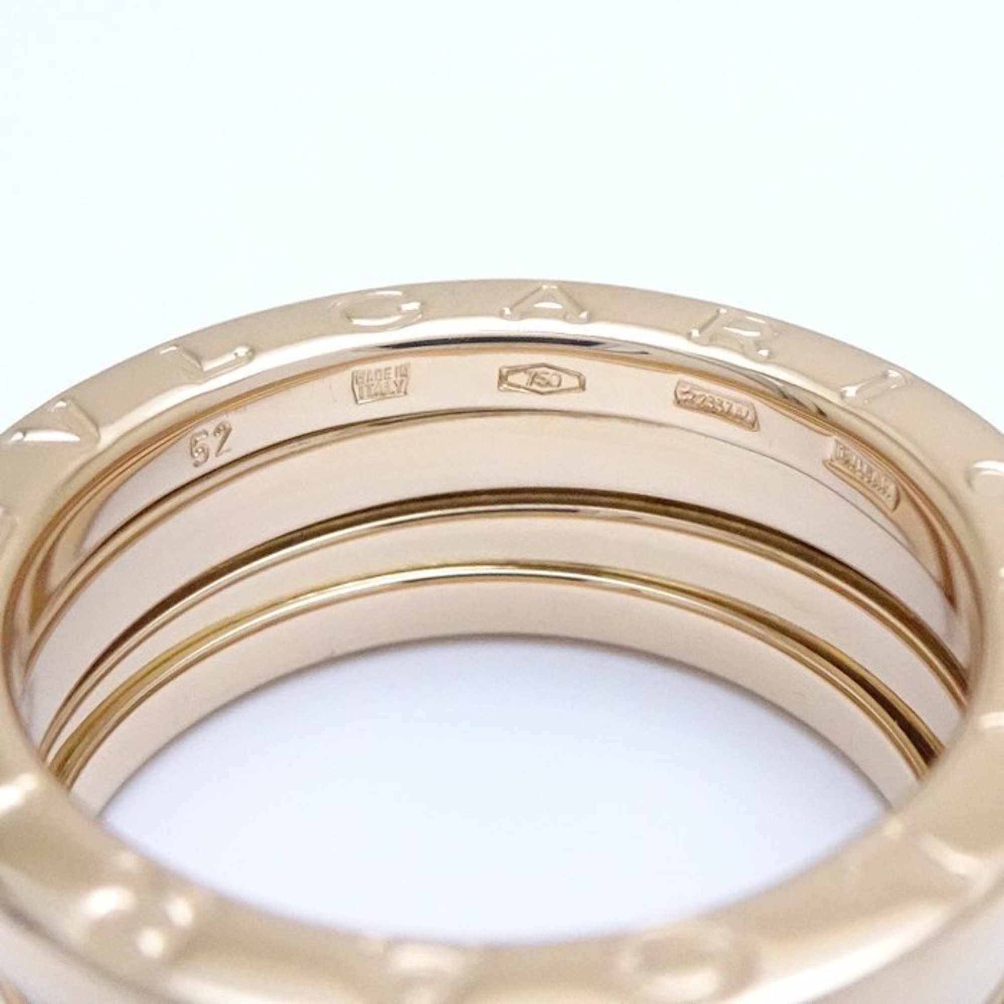 BVLGARI B.zero1 Ring 3 Bands S #52 K18YG Yellow Gold 292191