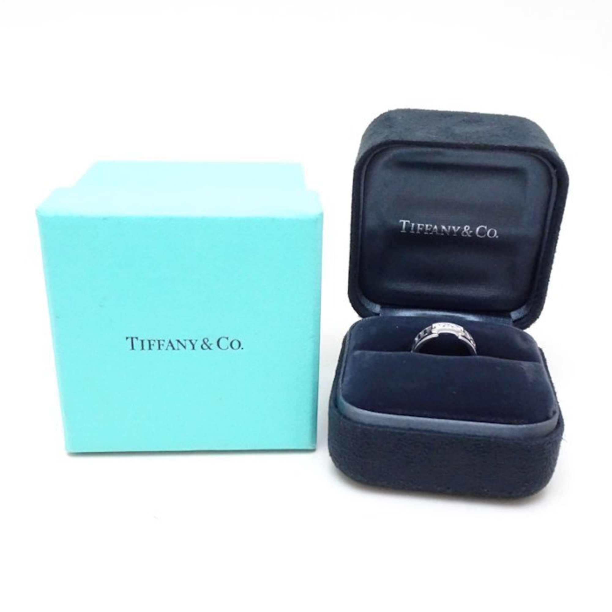 TIFFANY&Co. Tiffany Atlas Ring, 3P Diamond, K18WG, White Gold, 292227