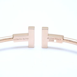 TIFFANY&Co. Tiffany T Wire Bracelet Bangle White Shell Diamond Medium 750PG Pink Gold K18RG Rose 292239