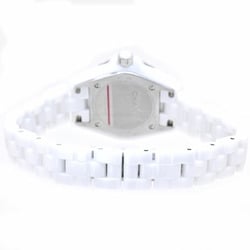 CHANEL J12 8P Diamond Bezel H2572 White Ceramic x Stainless Steel Ladies 39537 Watch