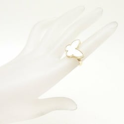 Van Cleef & Arpels Lucky Alhambra Ring, Papillon Mother of Pearl, #49, 18K Yellow Gold, 292233