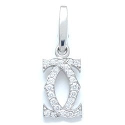 CARTIER 2C Charm Diamond Pendant Top K18WG White Gold 292222