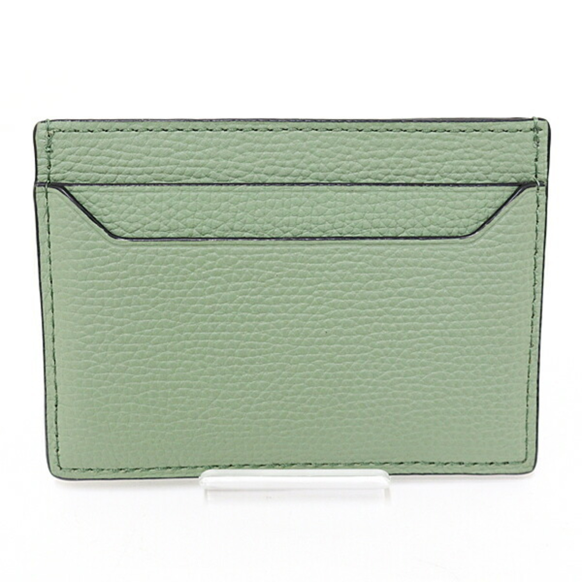 LOEWE LOWE Anagram Plain Card Holder Pebble Grain Calf Case C821075X01 Rosemary