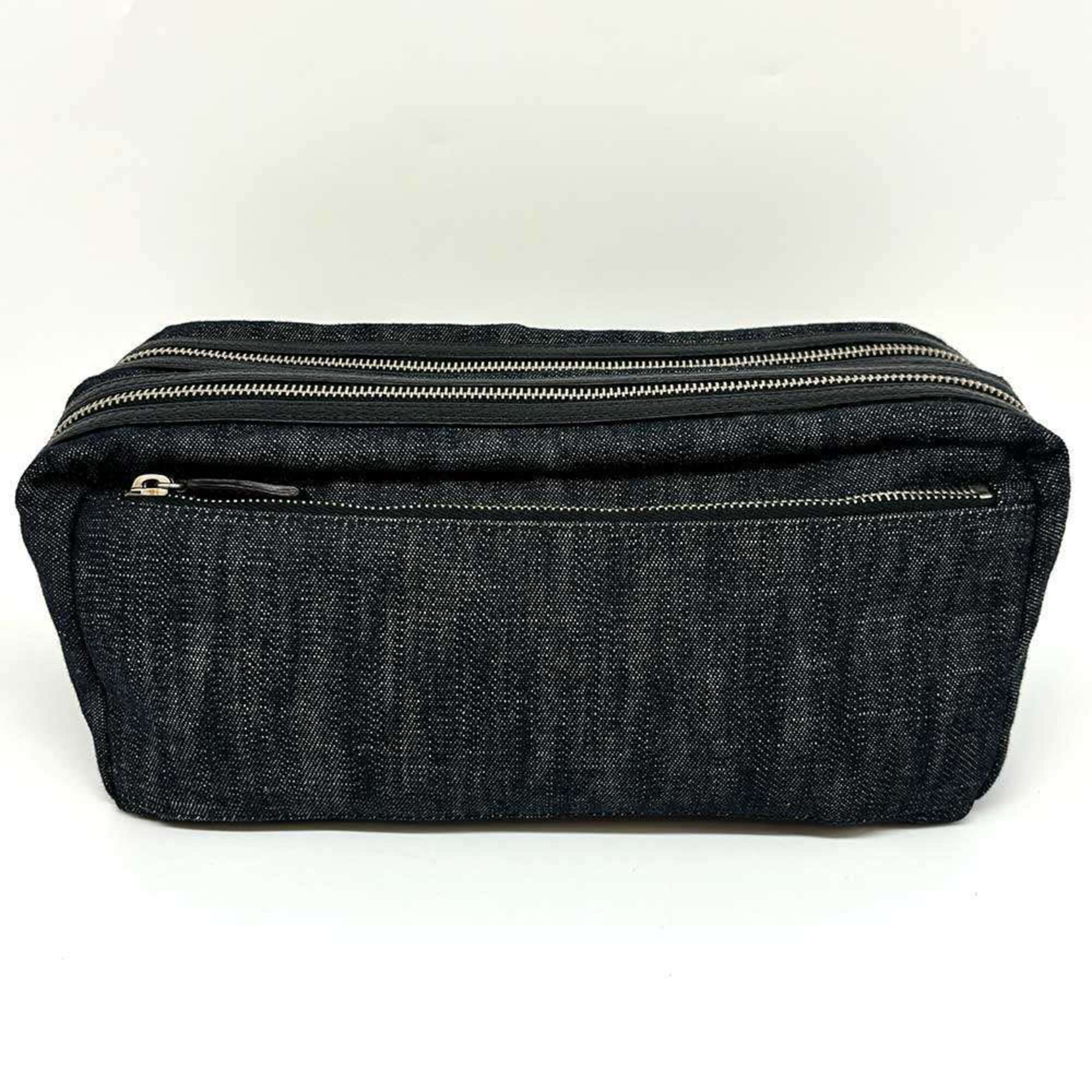 Prada Toilette Pouch Double Denim Black PRADA