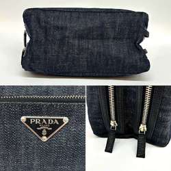 Prada Toilette Pouch Double Denim Black PRADA