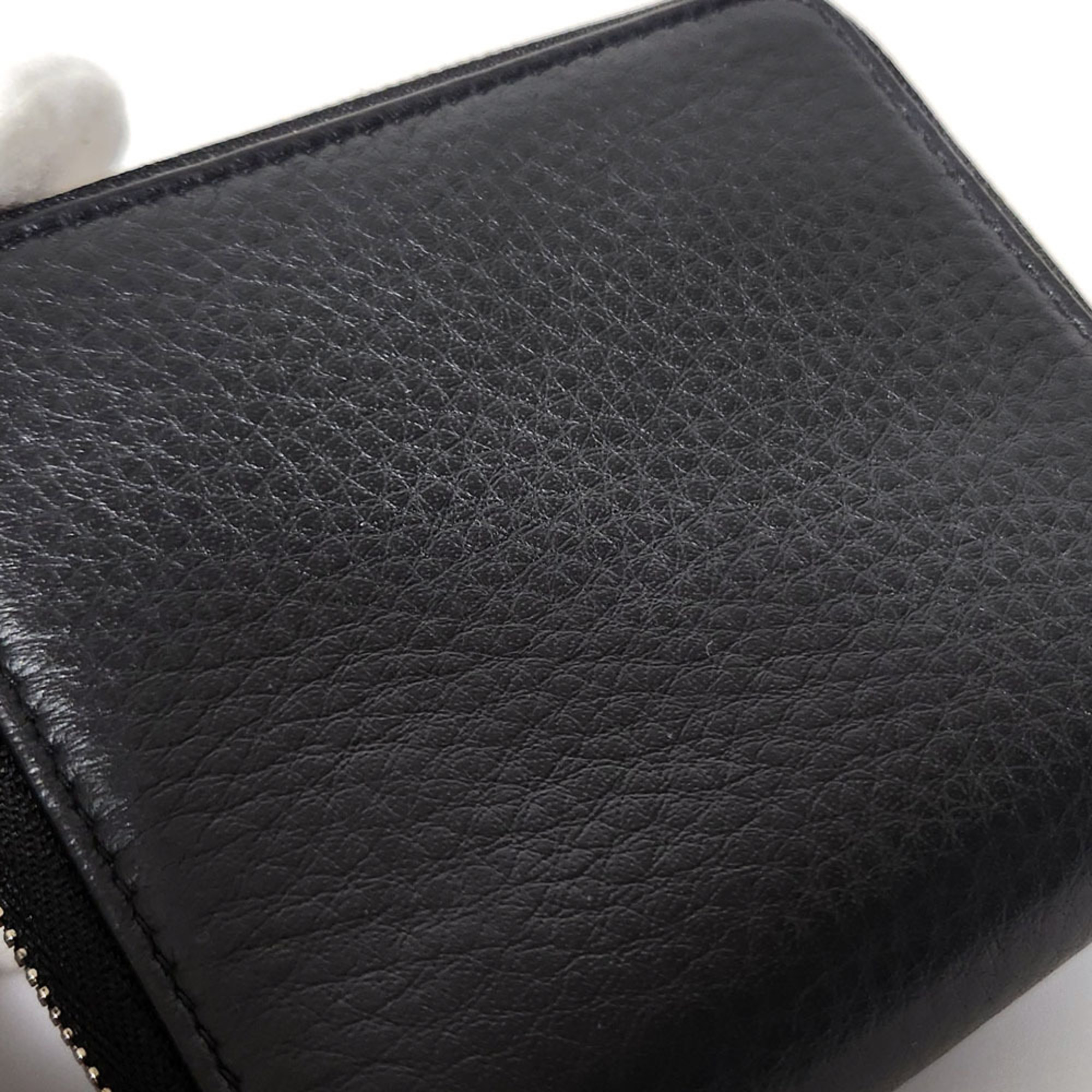 Balenciaga BALENCIAGA Everyday Compact Wallet 490618 Black Leather Folding Men Women