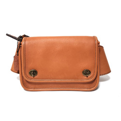 Coach COACH waist pouch 70722 orange leather body bag men's