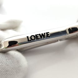 LOEWE Meccano Key Ring Black Beige Buffalo Horn Metal Leather Holder Charm Bag Women's