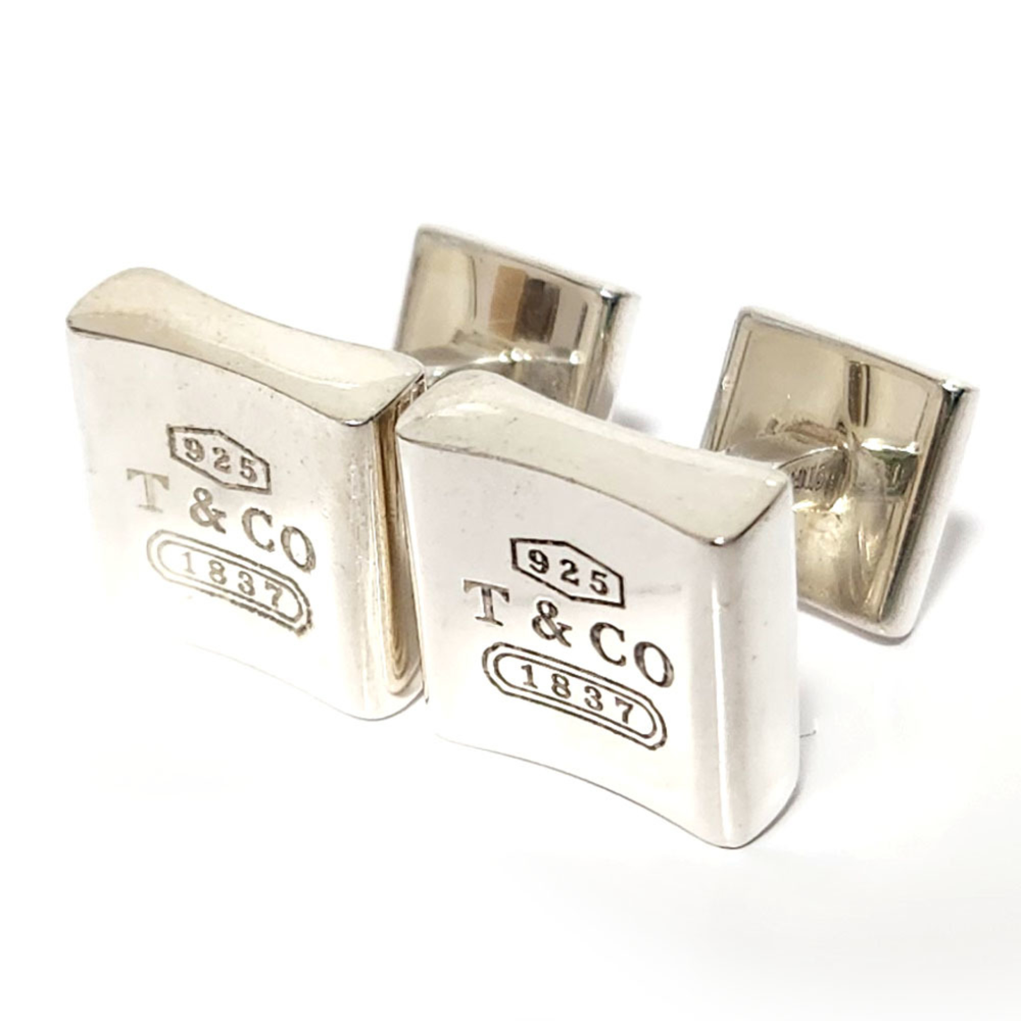 Tiffany TIFFANY 1837 Square Cufflinks Silver 925 Stamped (Sterling 925) Men's