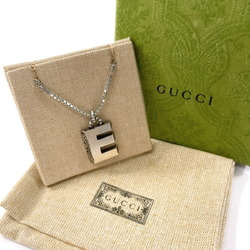 GUCCI Gucci Initial Necklace E Silver 925 Unisex