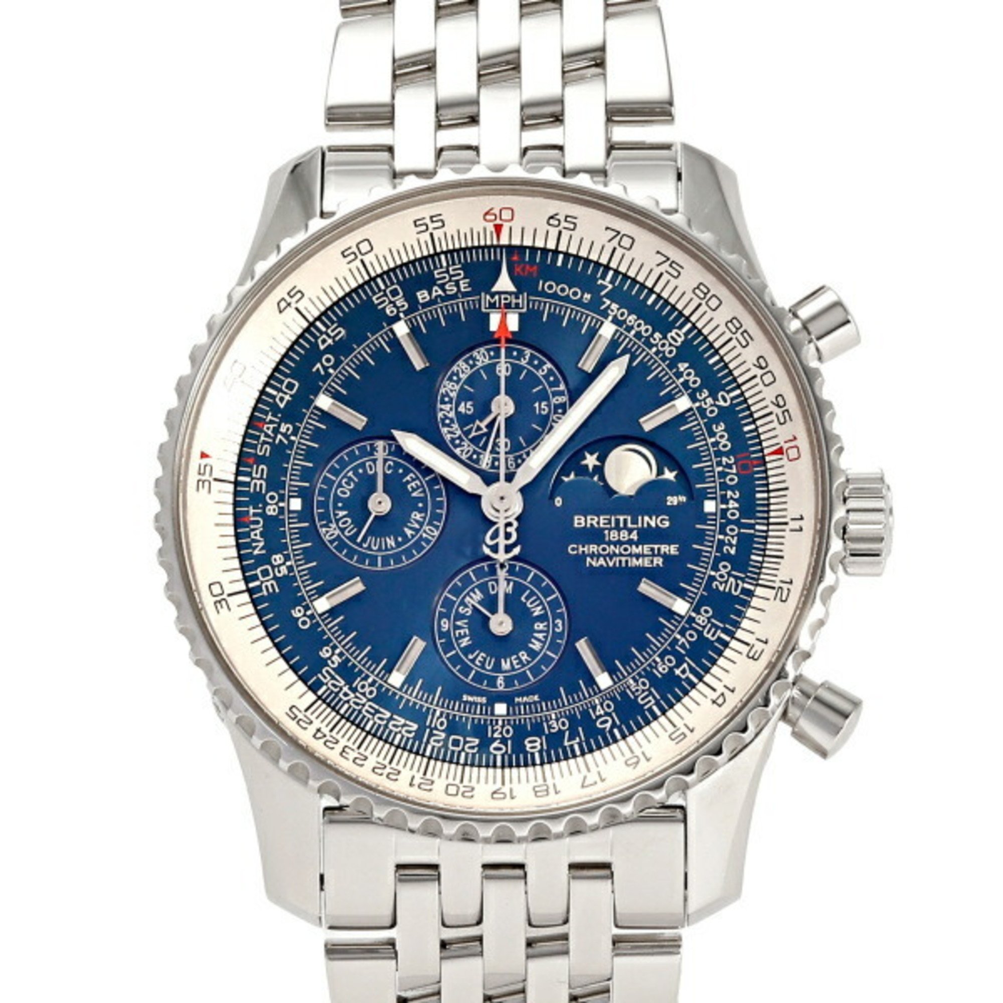 BREITLING Navitimer 1461 World Limited Edition 1000 A197C83NP Blue Dial Men's Watch