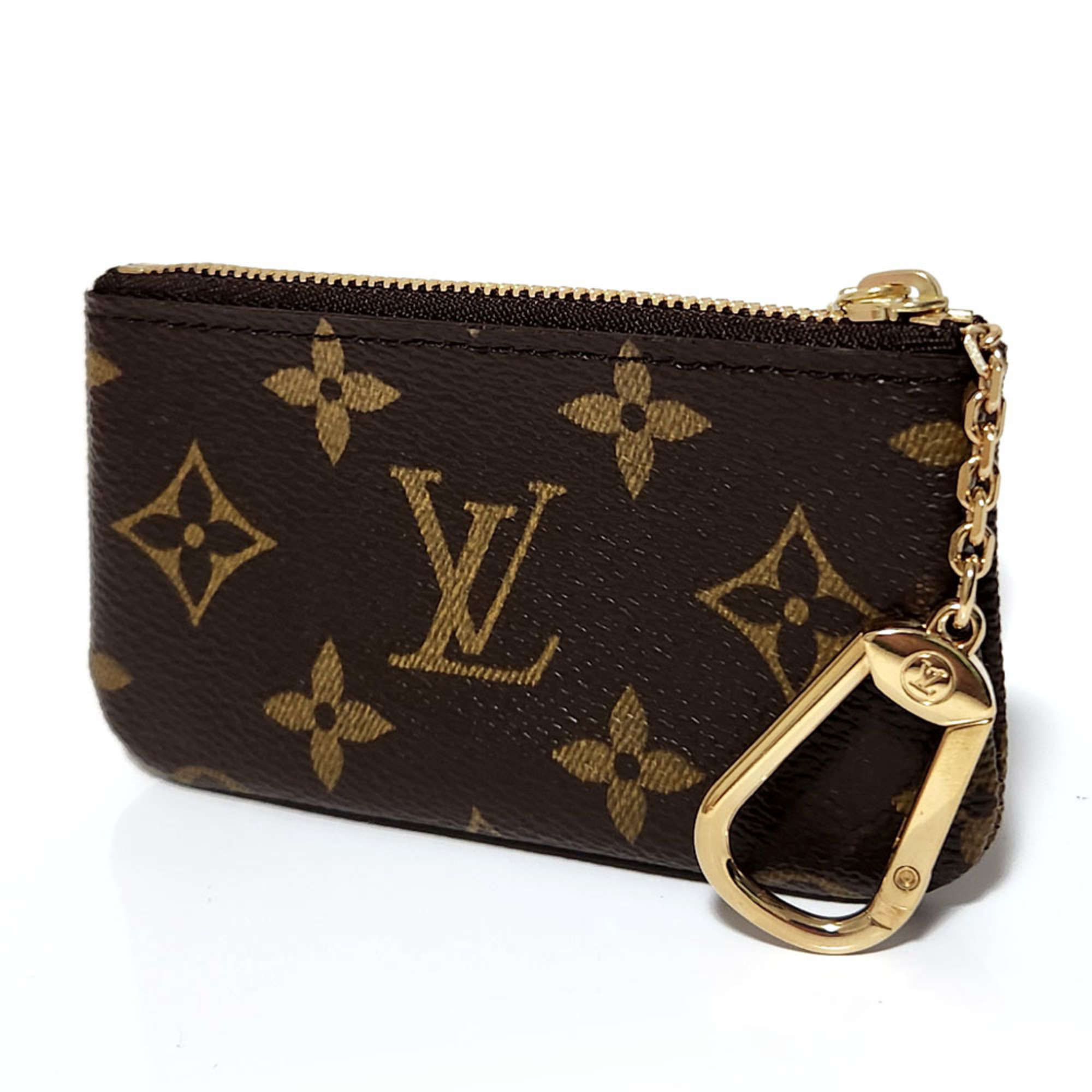 Louis Vuitton LOUISVUITTON Monogram Pochette Cle M62650 Brown Canvas Wallet/Coin Case Coin Purse Key Men's Women's