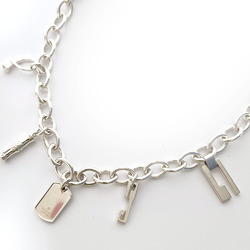 Gucci Icon Charm Choker Silver Sterling Necklace for Men Bamboo Plate