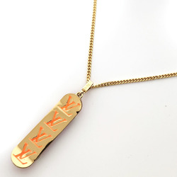 Louis Vuitton LOUISVUITTON Pendant Skateboard MP3276 Orange Silver Metal Necklace Men's