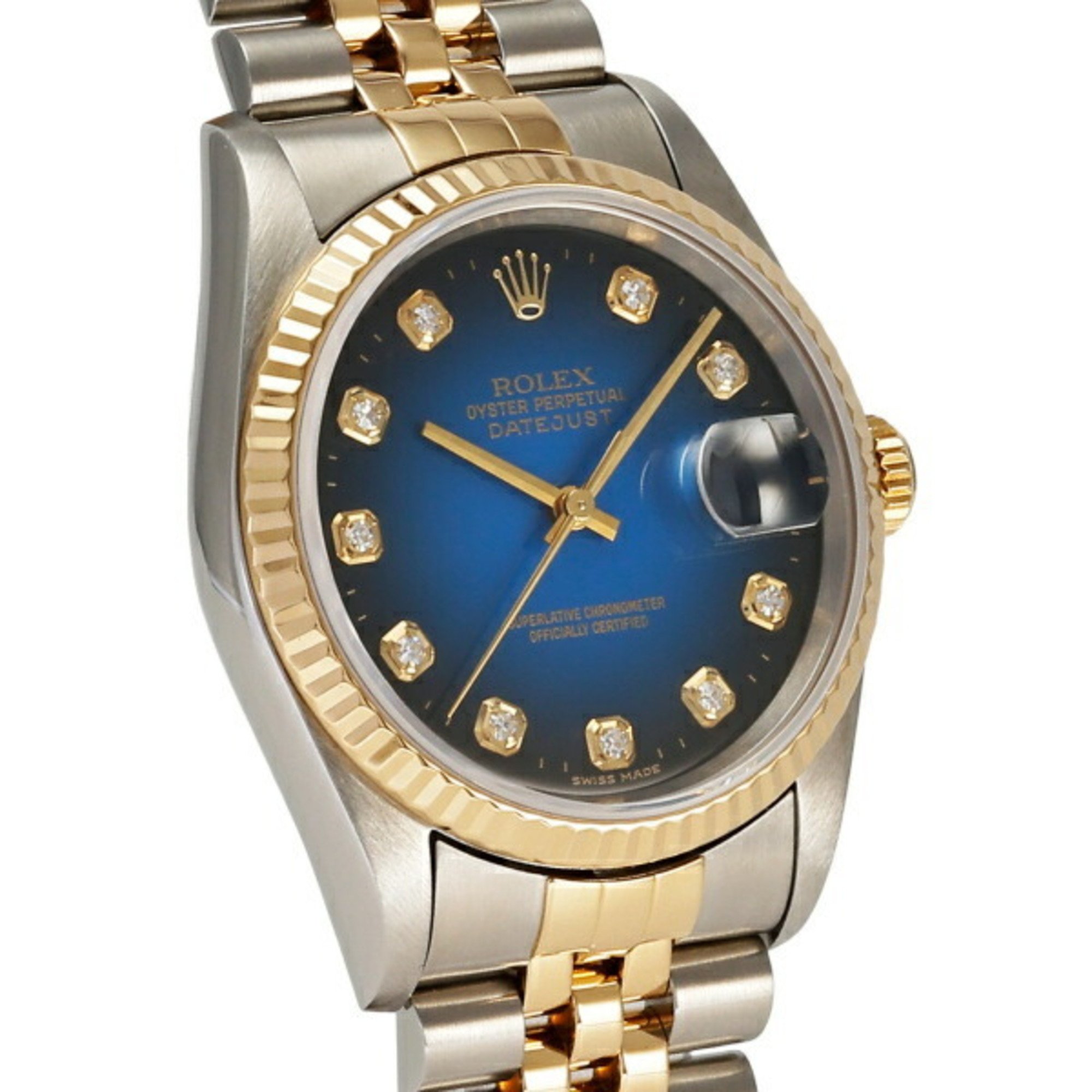 Rolex ROLEX Datejust 36 16233G Blue Gradient Dial Men's Watch