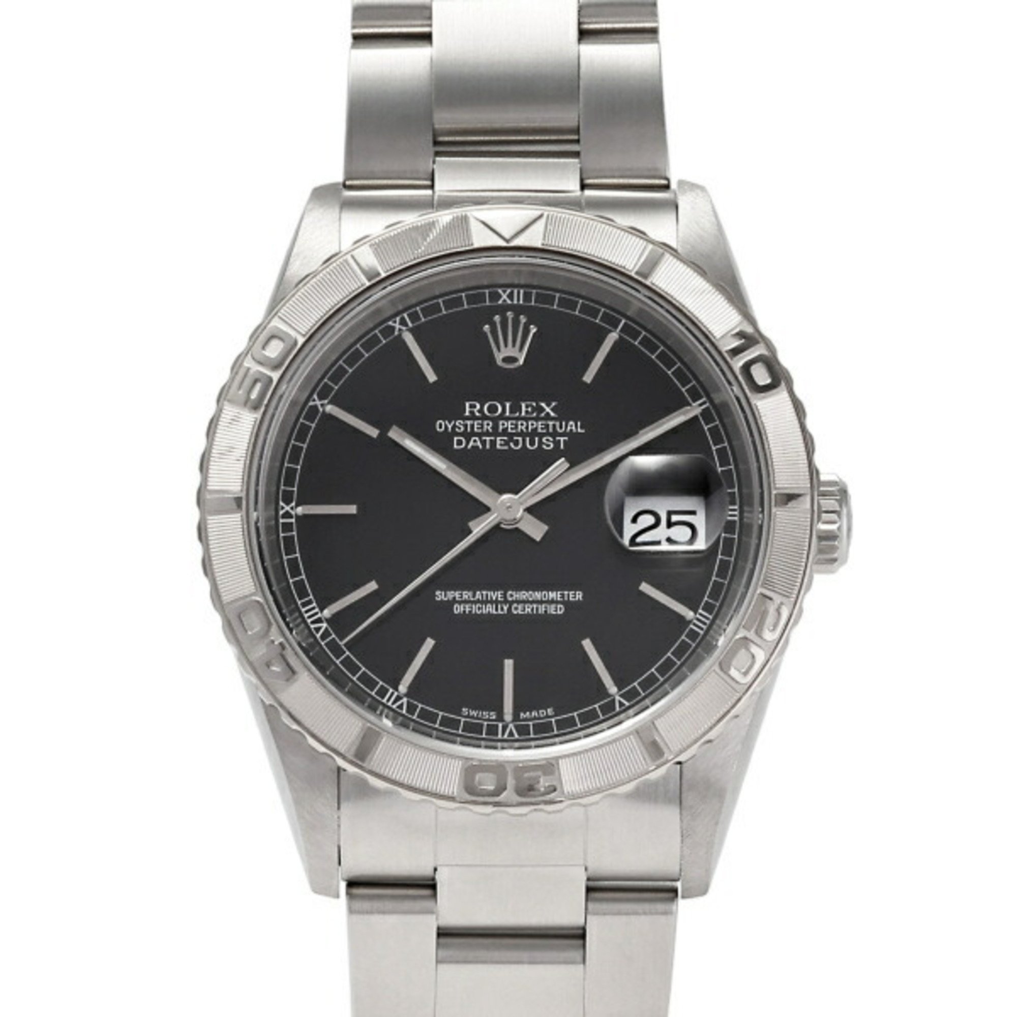 Rolex Datejust Thunderbird 16264 Black Dial Men's Watch