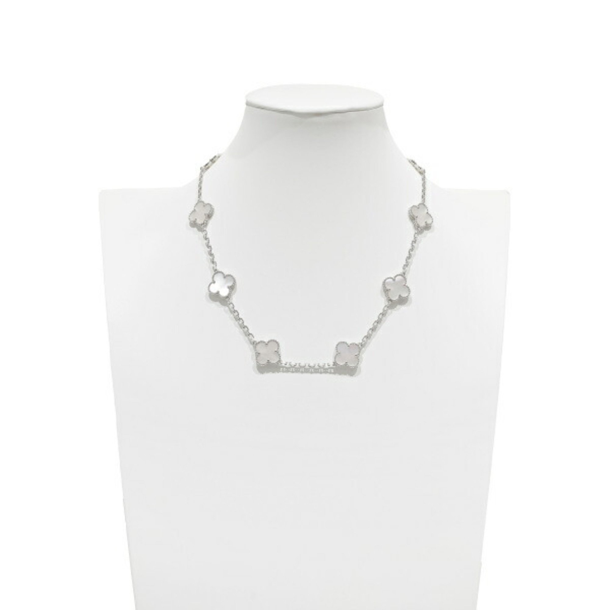 Van Cleef & Arpels Alhambra 10 motifs K18WG white gold necklace