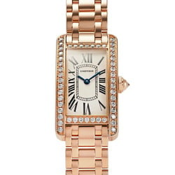 Cartier Tank American SM WB7079M5 Silver Dial Wristwatch for Women