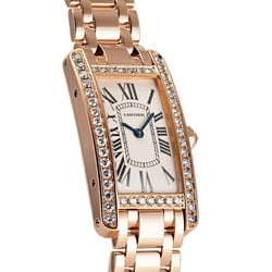 Cartier Tank American SM WB7079M5 Silver Dial Wristwatch for Women