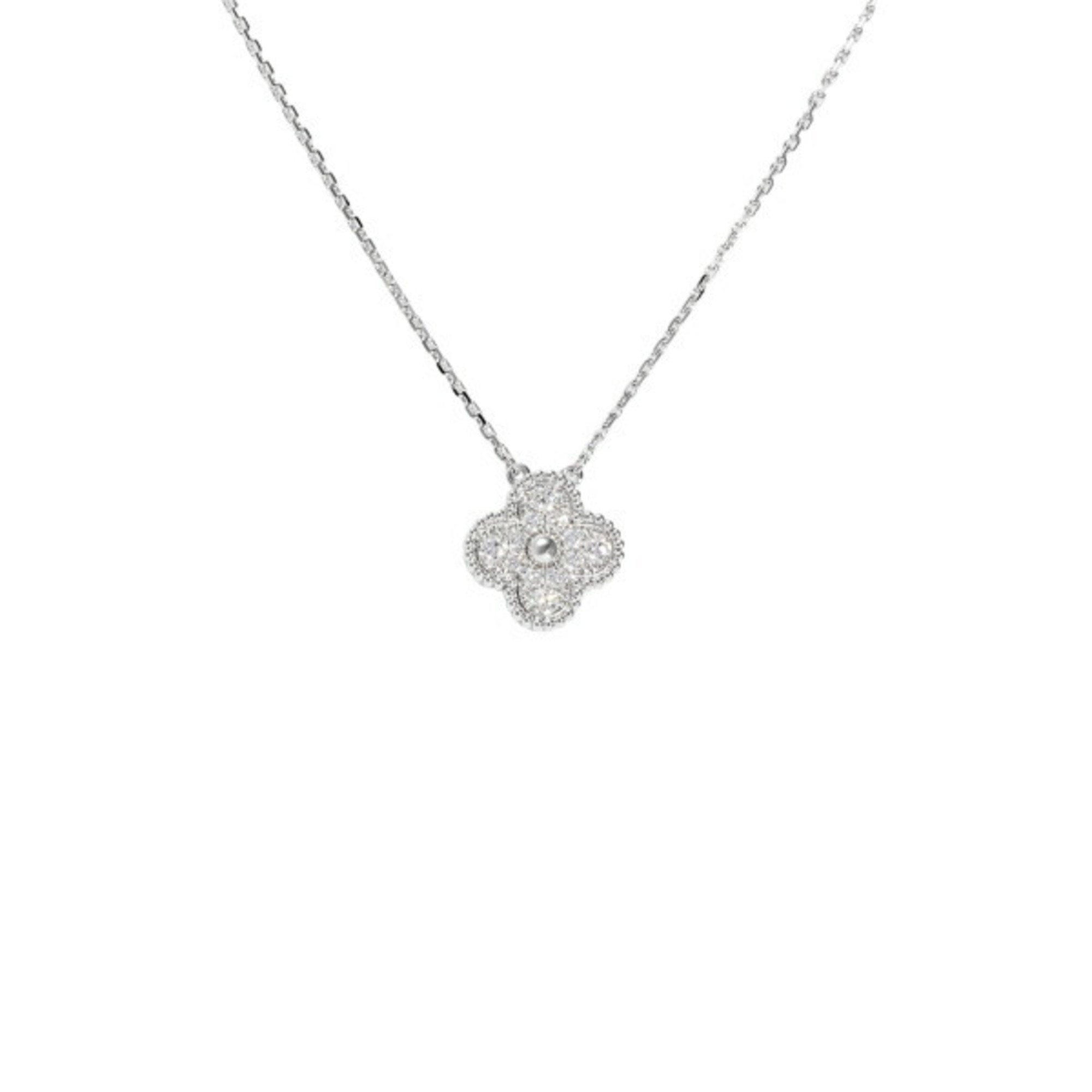 Van Cleef & Arpels Alhambra K18WG White Gold Necklace