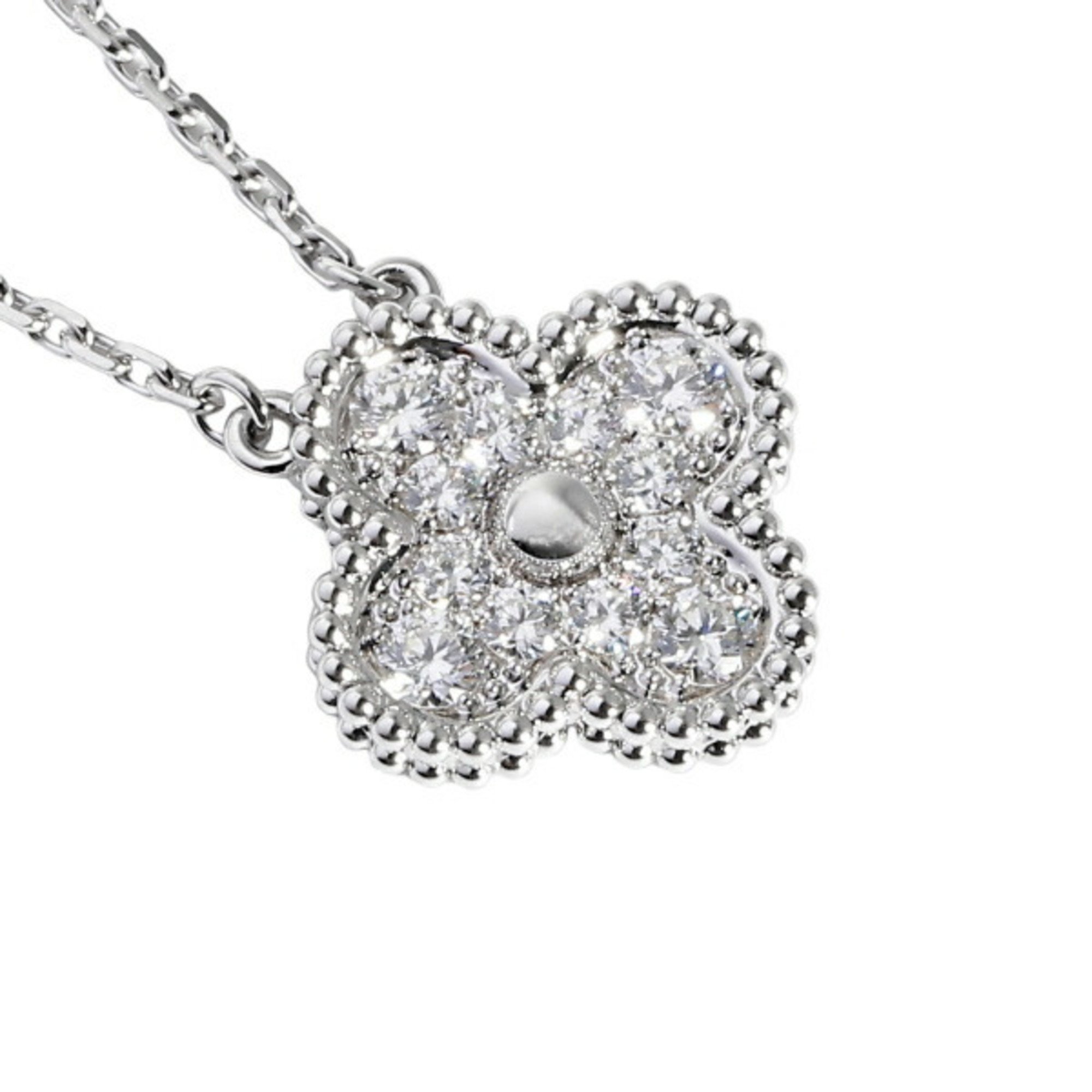 Van Cleef & Arpels Alhambra K18WG White Gold Necklace