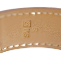 HERMES Hermes Leather Bangle Size S Brown Beige Bicolor □Q Engraved