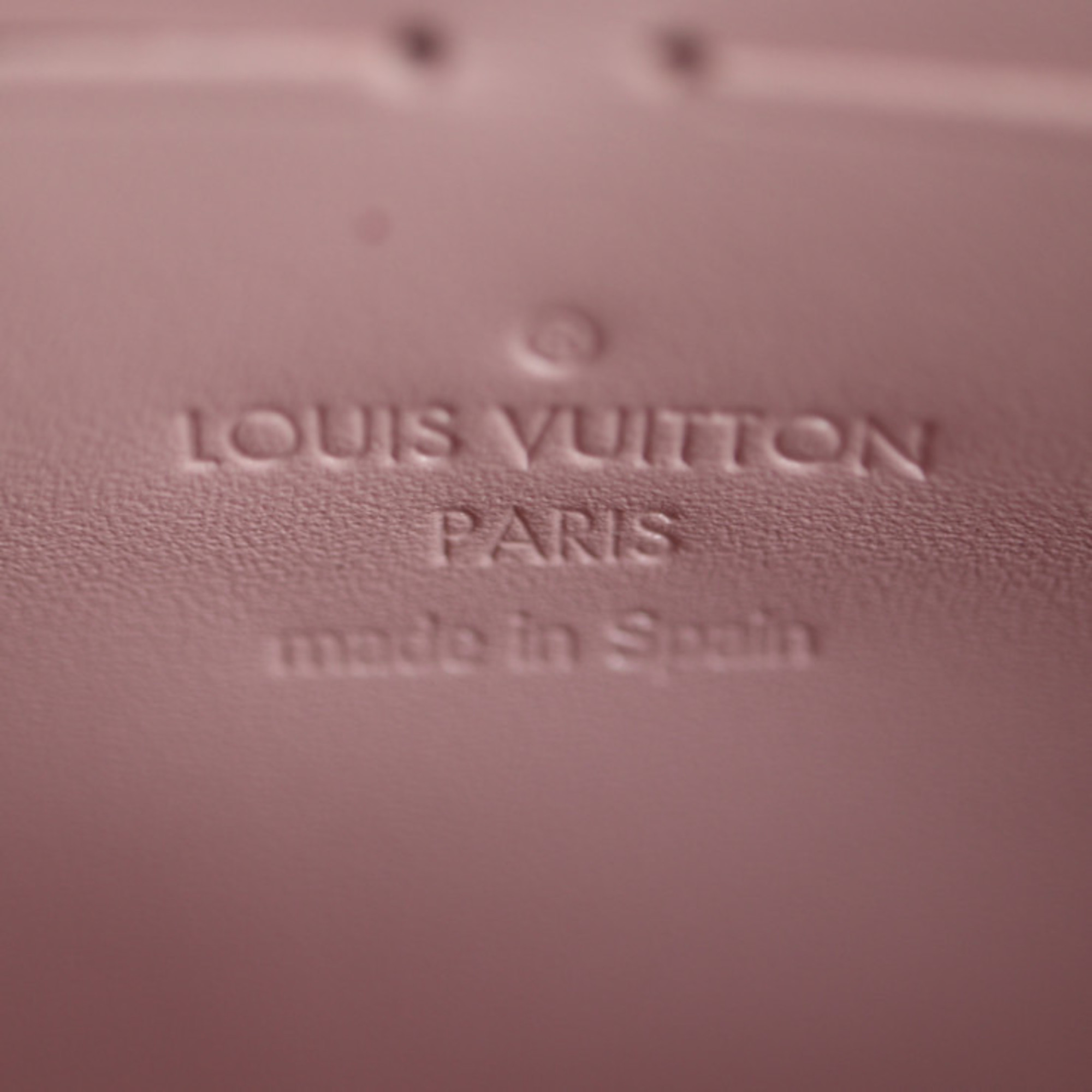 LOUIS VUITTON Louis Vuitton Portefeuille Cherrywood Shoulder Bag M63306 Patent Calf Leather x Monogram Canvas Rose Ballerine Brown Chain Wallet Clutch