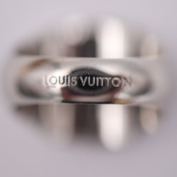 LOUIS VUITTON Louis Vuitton Berg MNG Padlock Ring M00516 Size L Metal Monogram Canvas Silver Brown