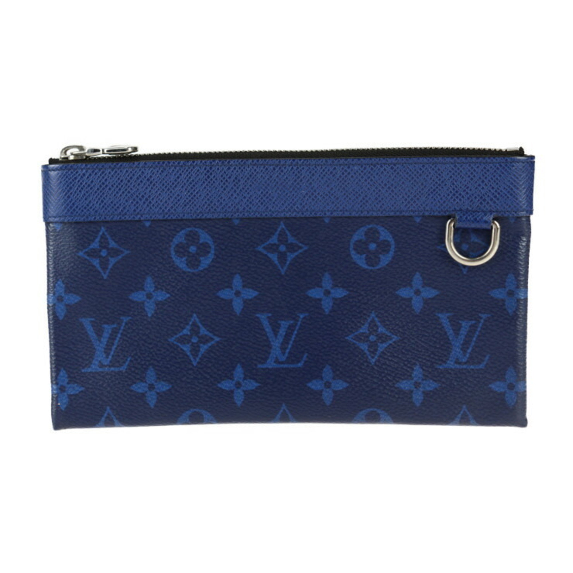 LOUIS VUITTON Louis Vuitton Pochette Discovery PM Taiga Rama Pouch M30278 Monogram Canvas Cobalt Clutch Bag Second