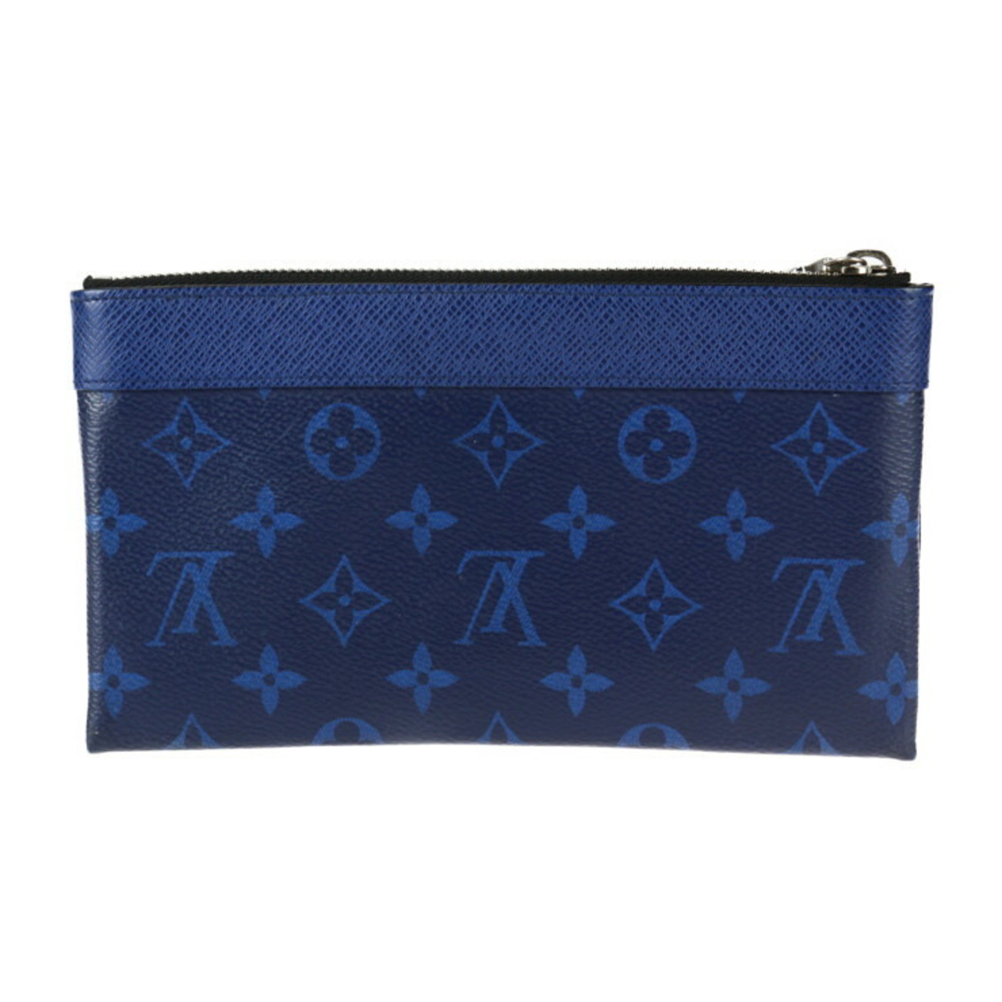 LOUIS VUITTON Louis Vuitton Pochette Discovery PM Taiga Rama Pouch M30278 Monogram Canvas Cobalt Clutch Bag Second