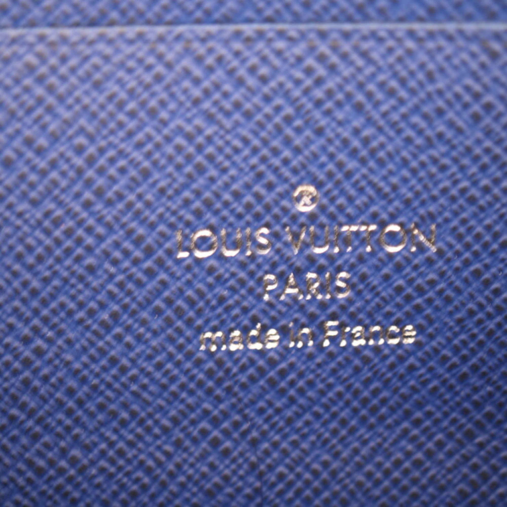 LOUIS VUITTON Louis Vuitton Pochette Discovery PM Taiga Rama Pouch M30278 Monogram Canvas Cobalt Clutch Bag Second