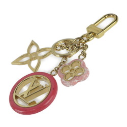 LOUIS VUITTON Louis Vuitton Porte-Clé Color Line Keychain M64525 Metal Resin Gold Pink Keyring Bag Charm