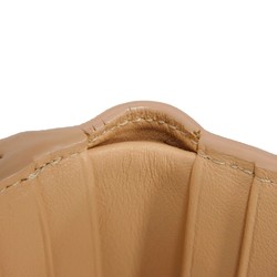 Chloé Chloe Bi-fold Wallet Vic Stripe Smooth Calf W Compact Light Brown CHC19SP066A88 Women's Billfold