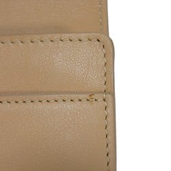 Chloé Chloe Bi-fold Wallet Vic Stripe Smooth Calf W Compact Light Brown CHC19SP066A88 Women's Billfold