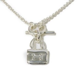 Hermes HERMES Necklace Amulet Constance Chain T-Bar Sterling Silver Pendant H Mark Ag925 Women's