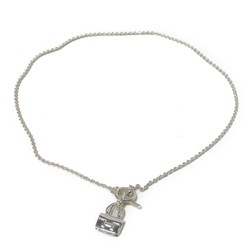 Hermes HERMES Necklace Amulet Constance Chain T-Bar Sterling Silver Pendant H Mark Ag925 Women's