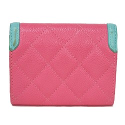 CHANEL Card Case CC Filigree Holder Caviar Skin Pink Pastel Blue Green Compact Wallet 27 Series Women's