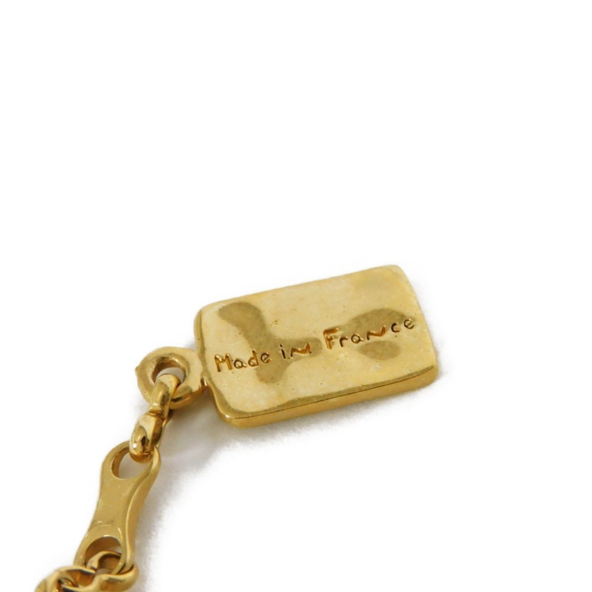 LOUIS VUITTON Necklace Helicopter Pendant Long Chain GP Plated Gold MP0329 Men's Women's