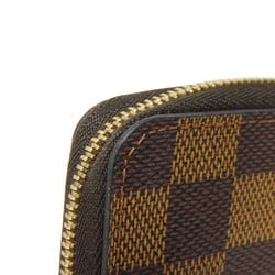 Louis Vuitton LOUIS VUITTON Coin Case Zippy Purse Round Wallet Brown Checkered Damier Ebene N63070 Men's Women's