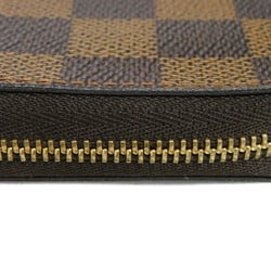 Louis Vuitton LOUIS VUITTON Coin Case Zippy Purse Round Wallet Brown Checkered Damier Ebene N63070 Men's Women's