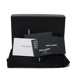 Yves Saint Laurent Saint Laurent Paris SAINT LAURENT PARIS Bi-fold wallet Monogram Small Envelope Wallet Quilted White Black YSL 414404 BOWC8 9070 Men's Women's Billfold