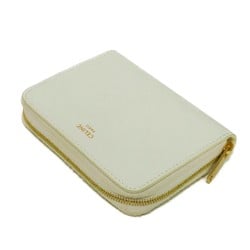 CELINE Coin Case Small Zip Wallet New Foil Stamping Compact Triomphe Embossed White 10B663BFU.01BC Men's Women's